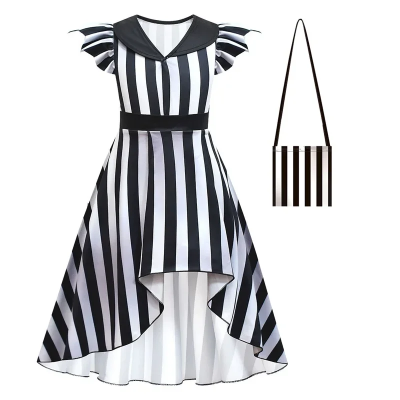 Детские костюмы для косплея на Хэллоуин B-BeetleJuice 2 праздничное платье тему фильмов