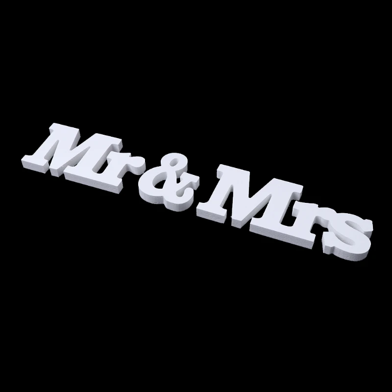 

Mr & Mrs Sign Wooden Hollow Letters DecorationJust Married Signs Decor