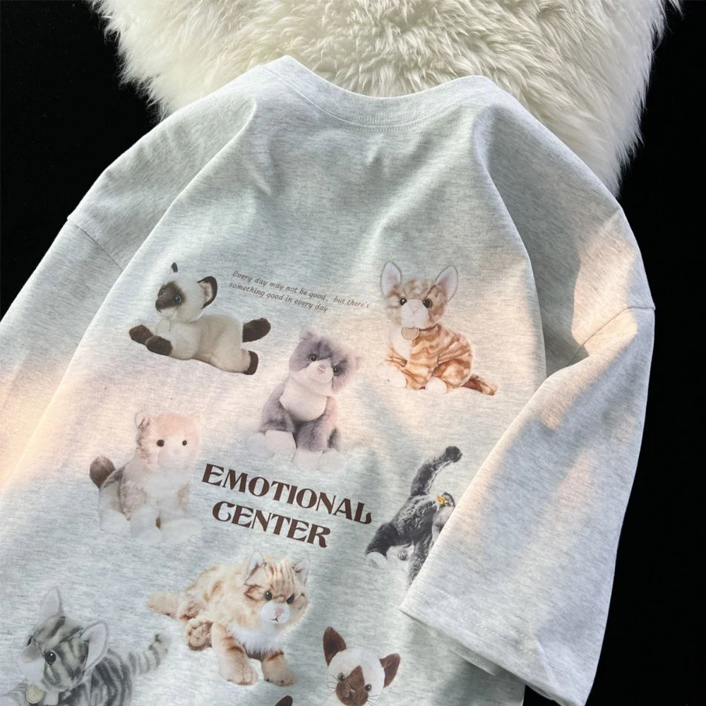 

Футболка женская хлопковая с коротким рукавом и принтом собаки