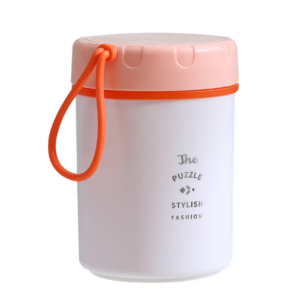 

Convenient Breakfast Cup Milk Cup Portable Outdoor Stainless Steel Insulated Porridge Milk Soup Cup Lunch Box