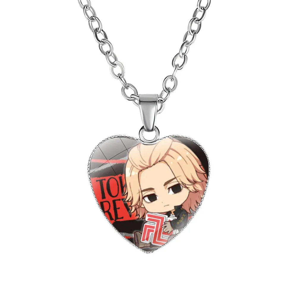 Tokyo Swastika Avenger Heart Necklace Women's Peach Pendant Anime Goods |