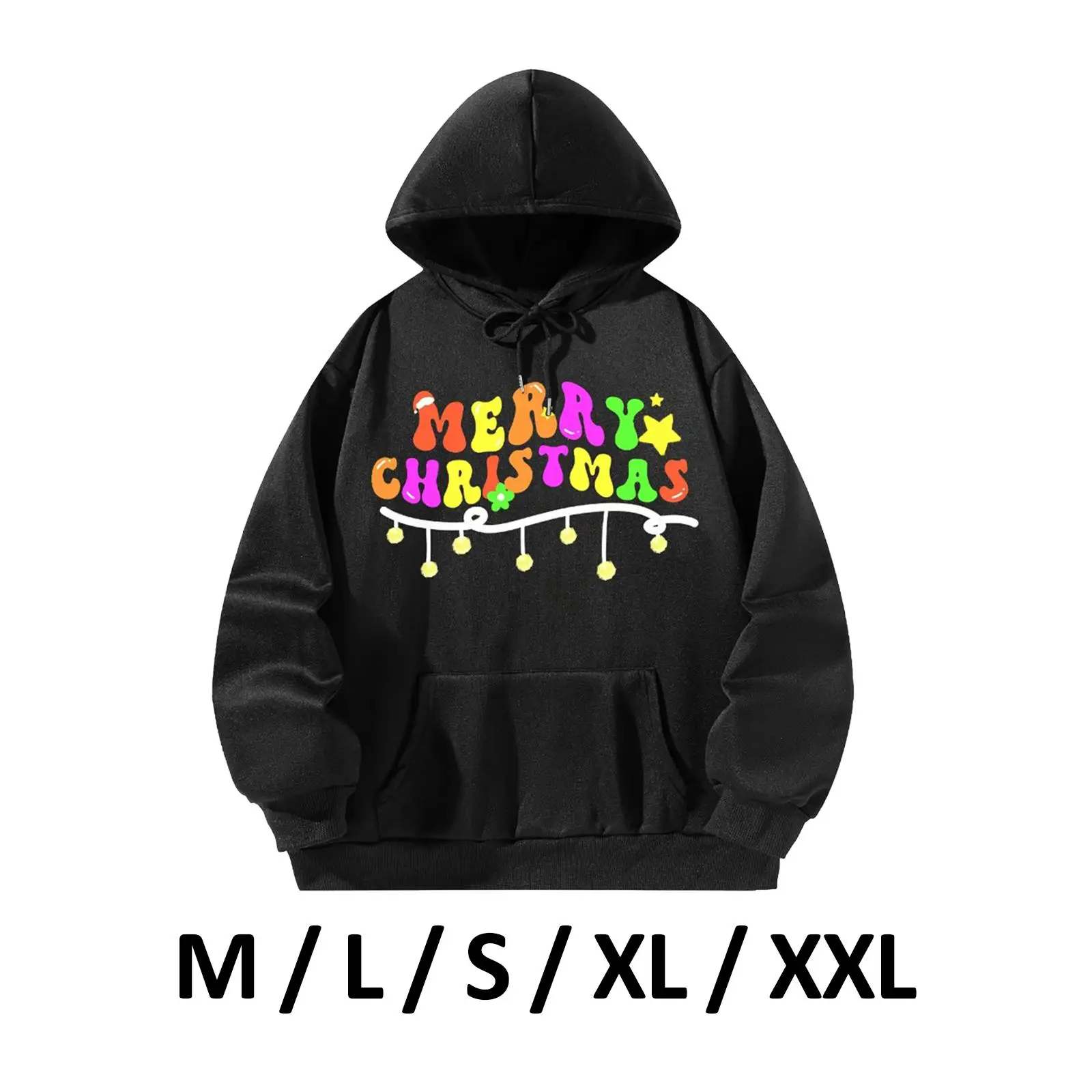 

Pullover Hoodie Fashion Hooded Sweatshirt Men Women Merry Christmas Printed Sweatshirt Tops for Climbing Home Hiking Shopping