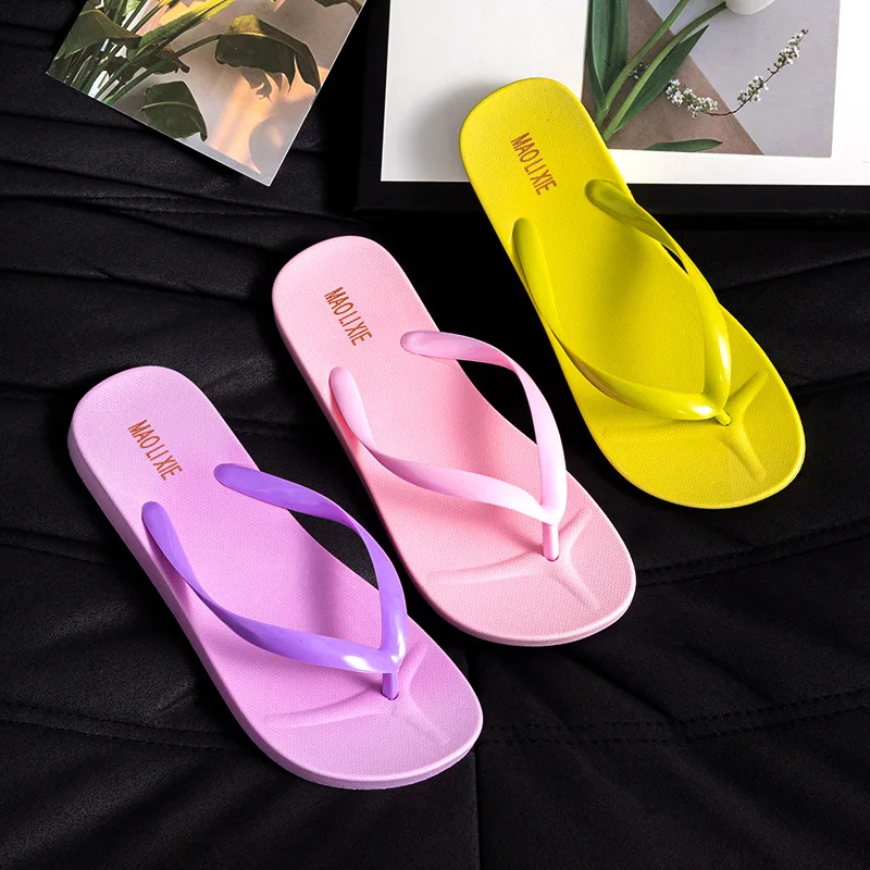 HKAZ-S slippers flip flops summer outdoor flat soled non-slip men women's beach shoes leisure comfortable fashion Couple new
