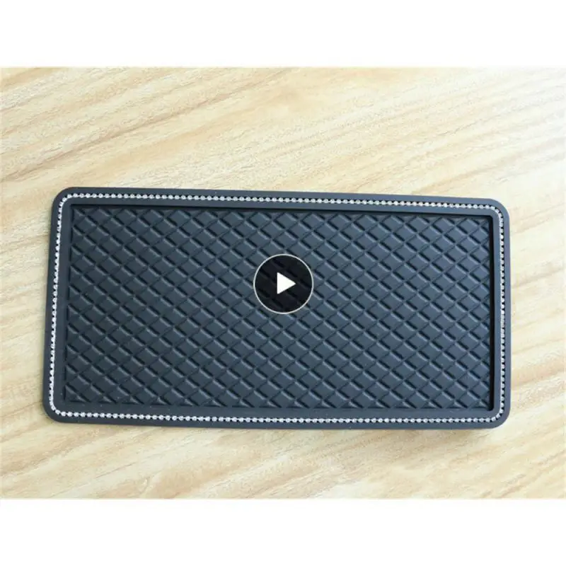 

Center Console Feather Pad Universal Leave No Trace Cute Diamond Silicone Anti-slip Mat Stable Durable Car Anti-skid Pad Reuse