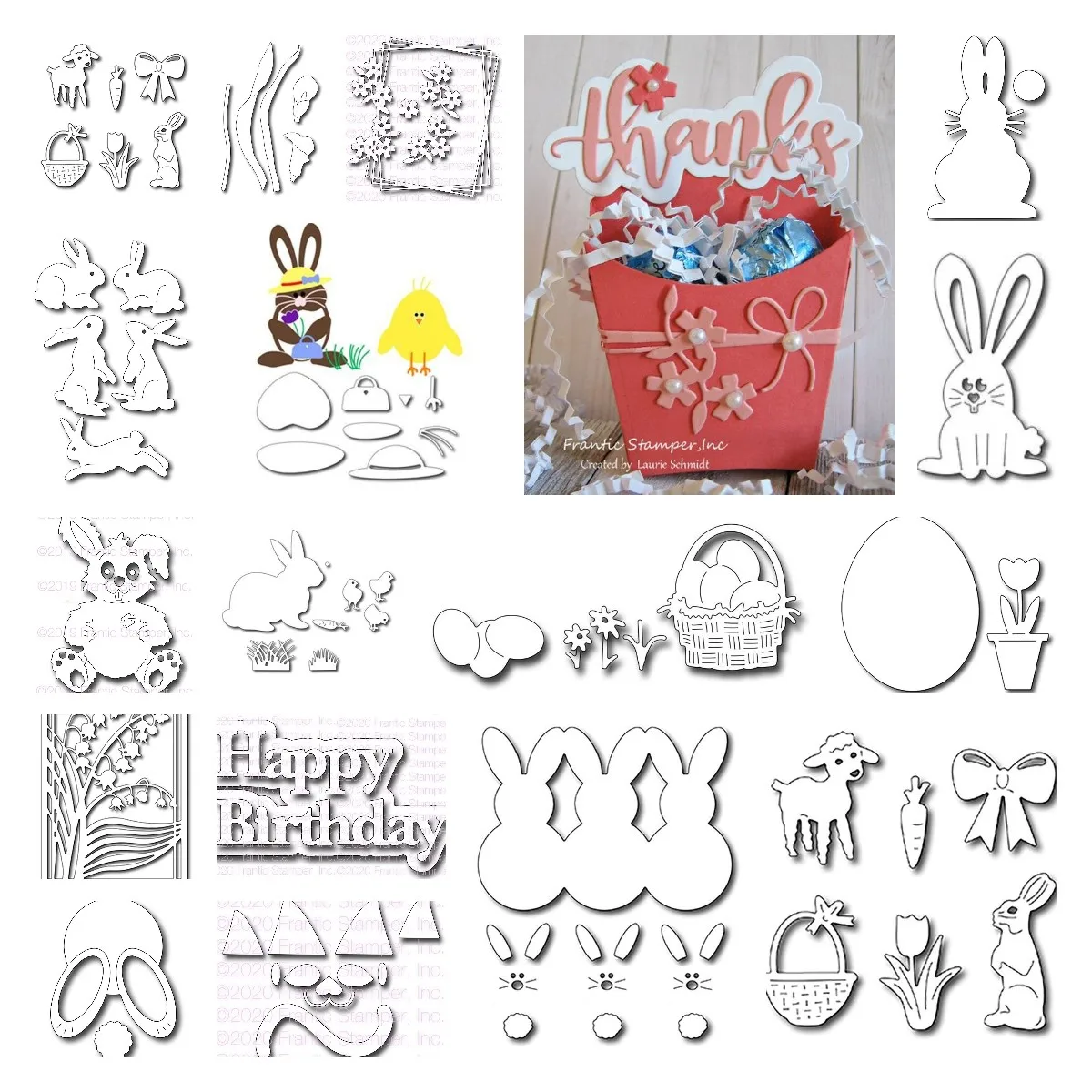 

Easter Rabbit Eggs And Flowers 2023 New March Release Metal Cutting Dies Scrapbook Embossed Paper Card Album Craft Template DIY