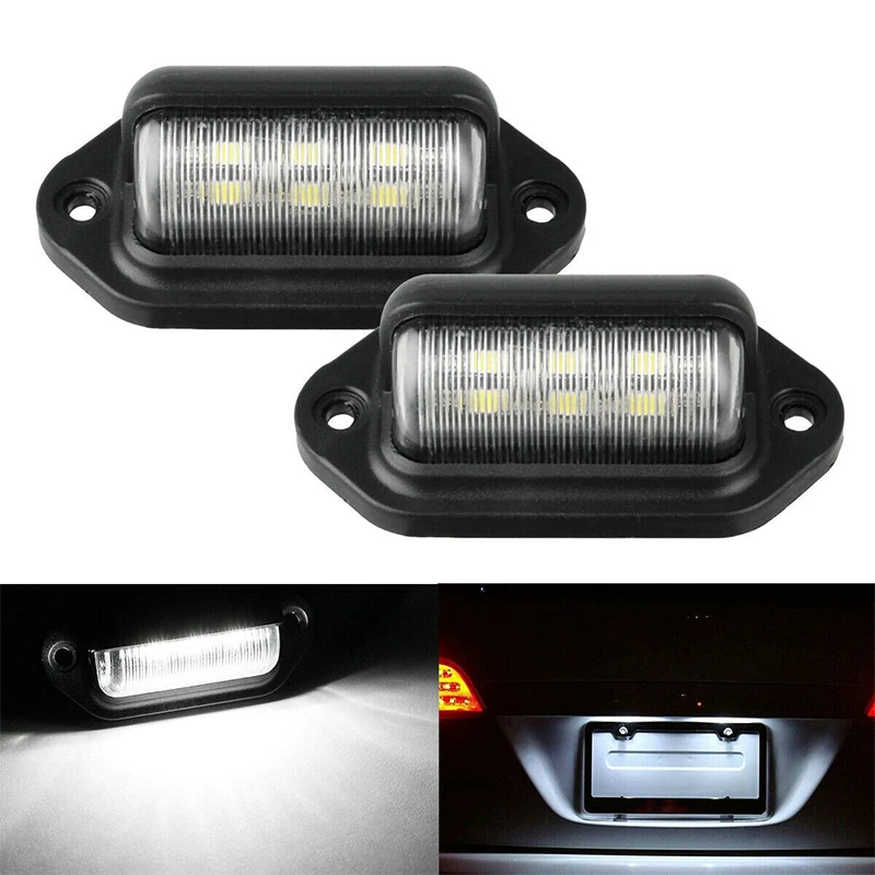 

Car 6LED License Plate Lamp For Truck Truck Bus Trailer General Tail Lamp Side Lamp License Plate Lamp Auto Accessories