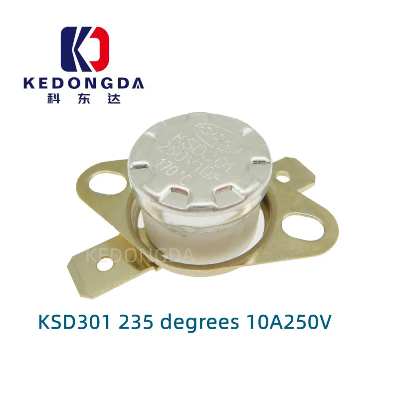

Temperature control switch KSD301 235 degrees 10A250V normally open/normally closed jump type temperature switch