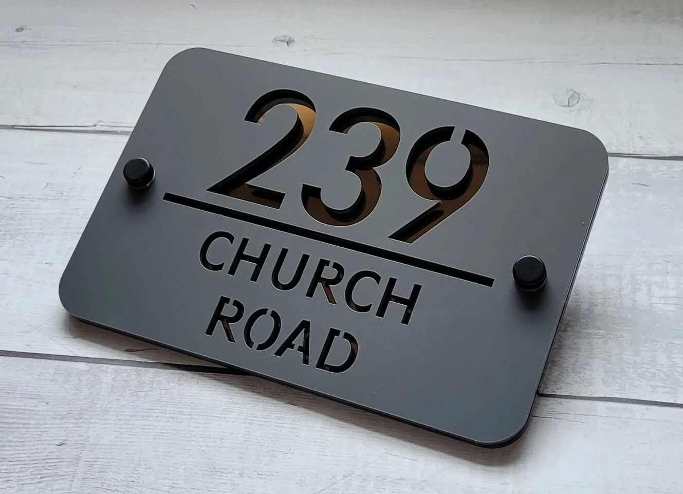 Personalized Custom House Number Signs Door Address Numbers Modern Sign Rectangle 3D Plaques