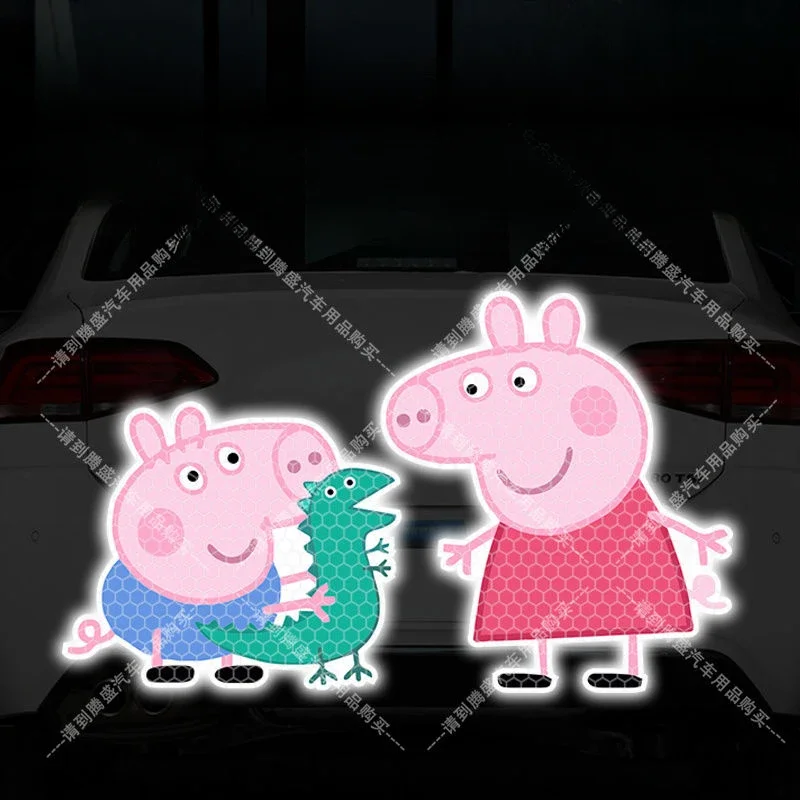 Kawaii наклейка Свинка Пеппа мультяшное покрытие автомобиля царапины
