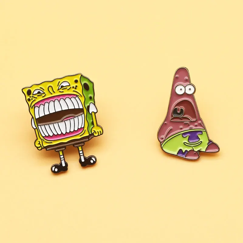 

SALeeee Cartoon metal badge cute anime cartoon brooch personality girl backpack with pin animation accessories