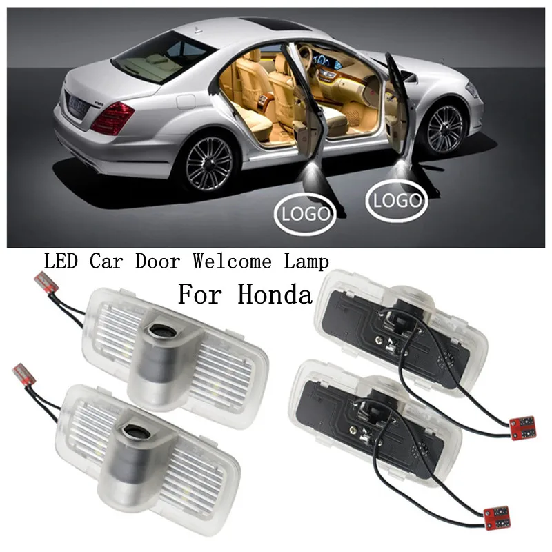 

2PCS LED Car Door Welcome Lamp Logo Projector Ghost Shadow Light For Honda Pilot Passport Crosstour Accord 2003-2013