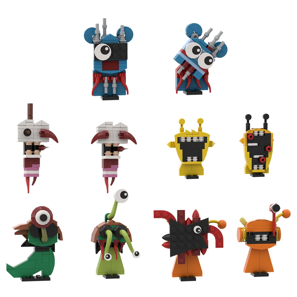 Gobricks MOC Incrediboxs Sprunkis Строительные блоки Музыкальные игры Модель солнечного цветка