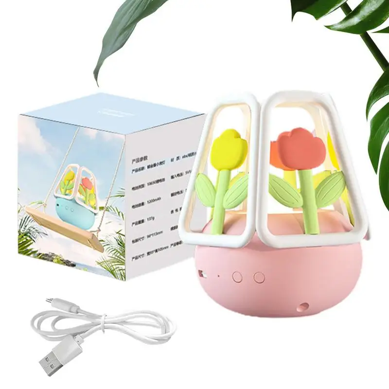 

LED Flower Desk Lamp Tulip Night Lamp For Kids Battery Powered Flowers Decor Nursery Nightlight For Bedrooms Living Room Nursery