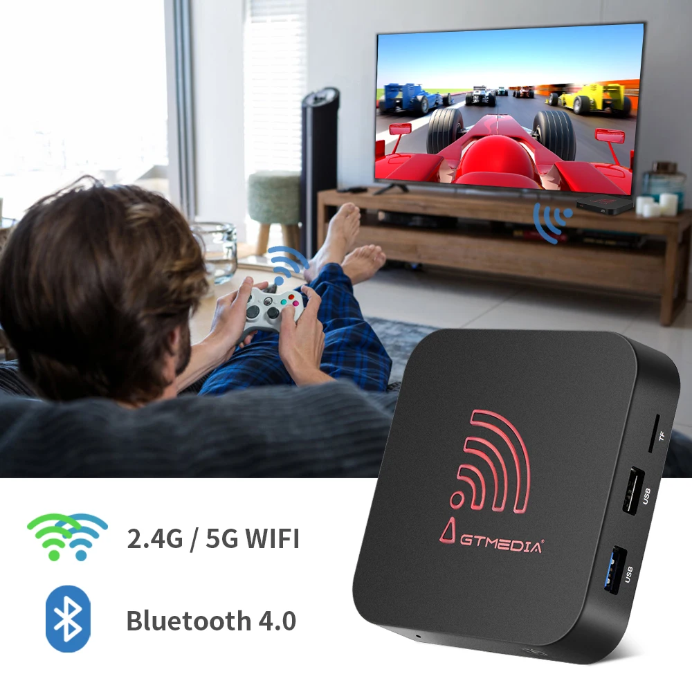 ТВ-приставка GTMEDIA G1/G2/G5 STB Android 7.1.2 4K HDCP1.4/2 2 + 16 ГБ 4 ГГц Wi-Fi | Электроника