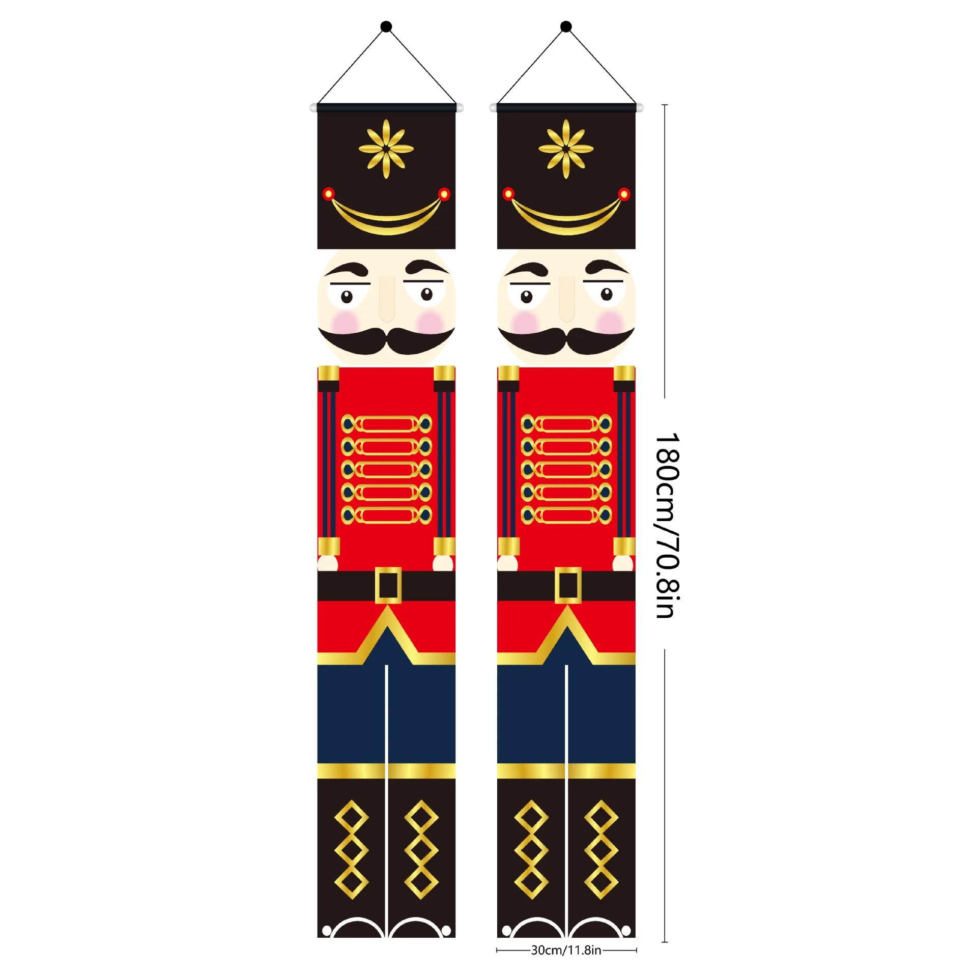 

Рождественский баннер Щелкунчик солдат 1 пара