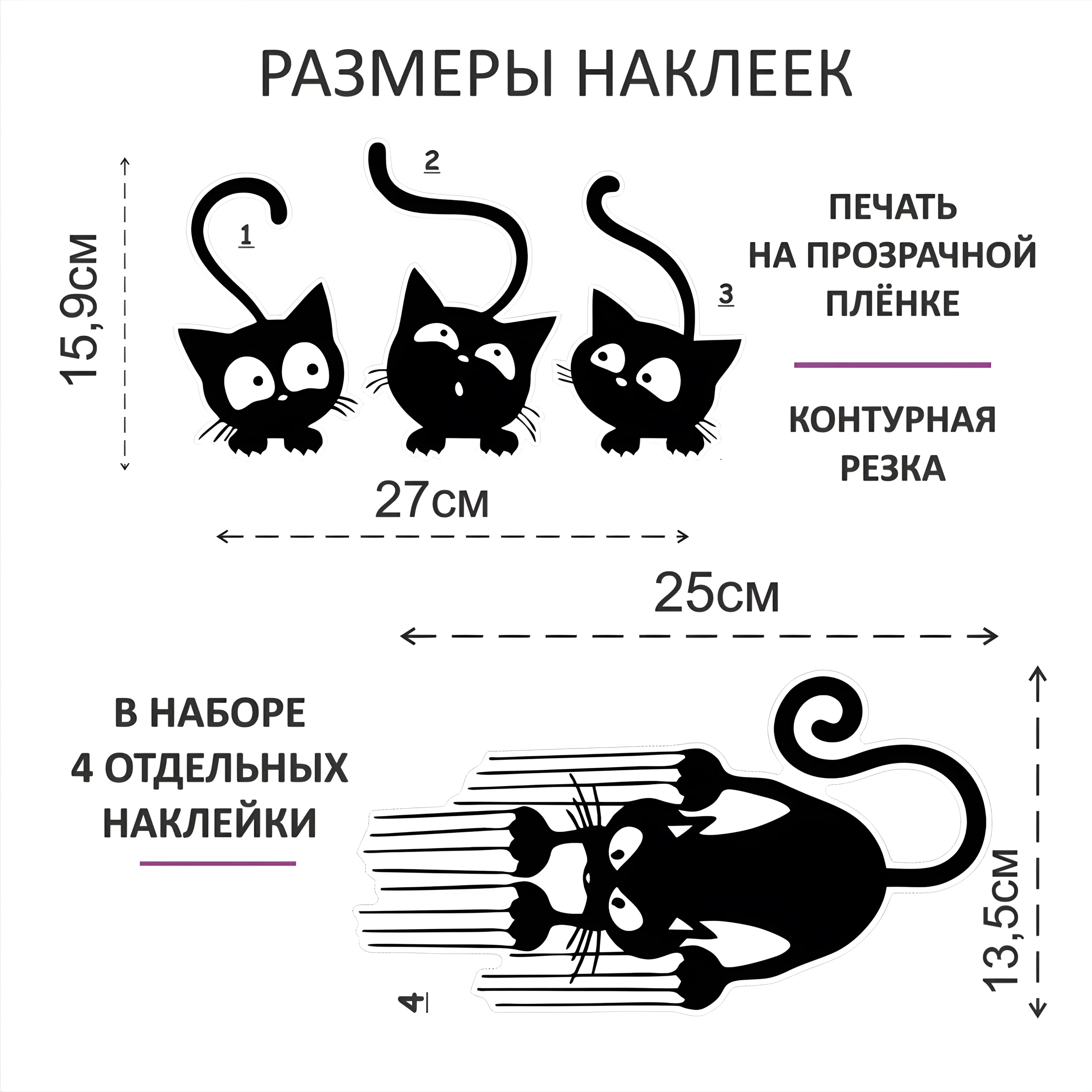 

Настенные наклейки Четыре Кота