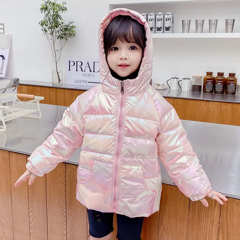 

1-6 Years Girls Boys Coat Playing In The Park Spring and Autumn Bright Jacket Kids Down Jacket Outwear Jacket Children Clothing