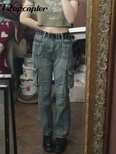 Rapcopter-pantalones vaqueros vintage para mujer...