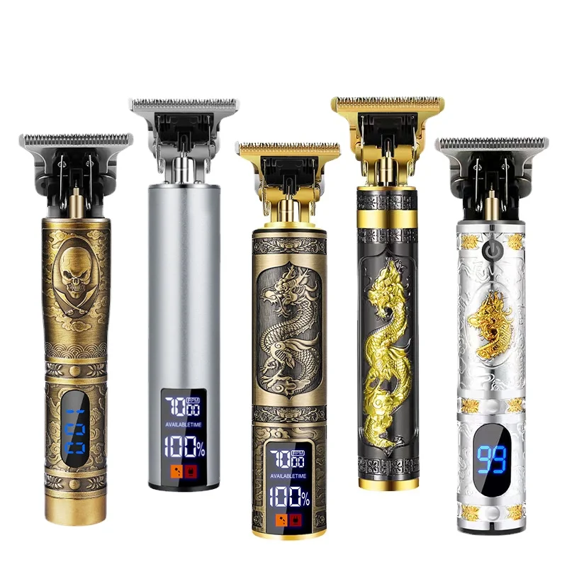 

Новая перезаряжаемая USB машинка для стрижки волос T9, Мужская бритва, триммер для мужчин, профессиональный триммер для бороды