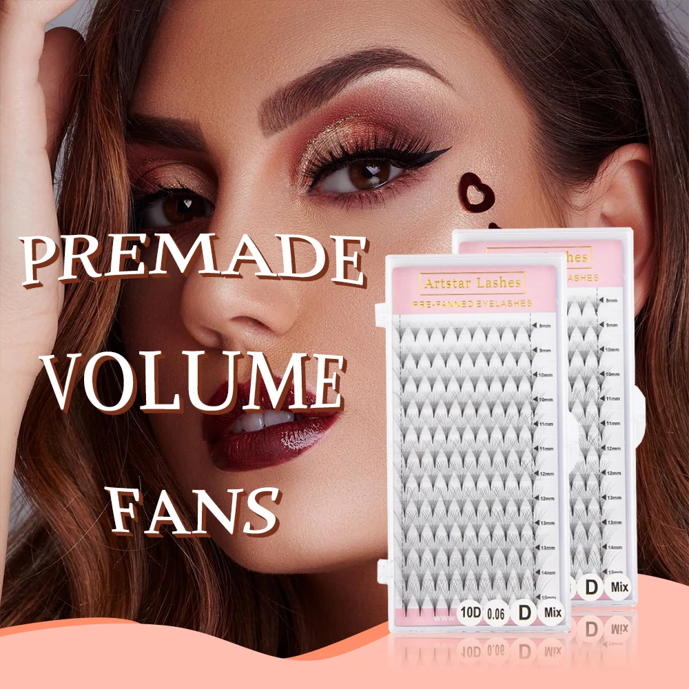 

ARTSTAR Premade Volume Fans 14D 16D 18D 20D Long Root False Eyelashes Natural Soft Russian Volume Lashes Makeup Cilios