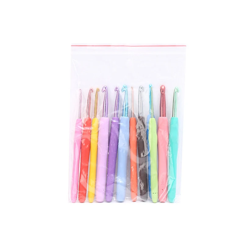 Набор Для Вязания Своими Руками Мягкие Пластиковые Ручки Алюминиевые Крючки 9