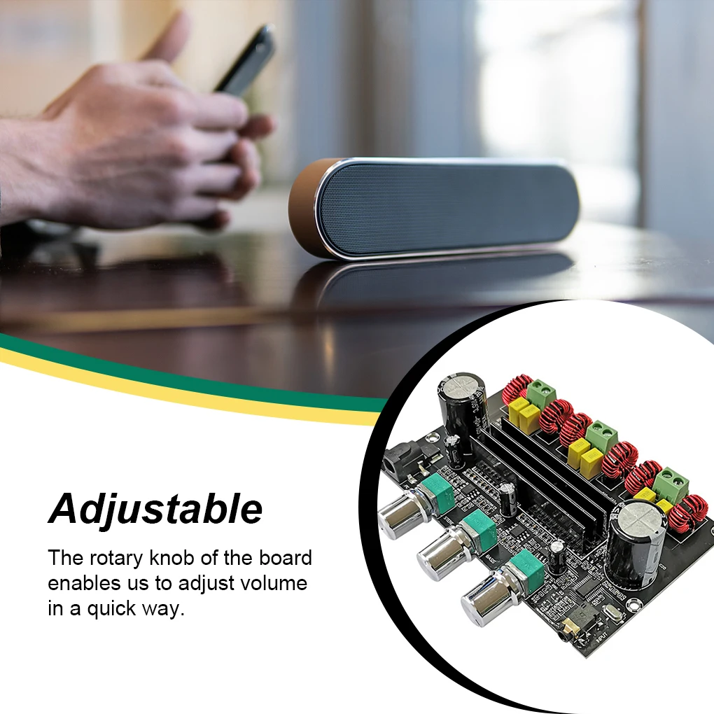 

Amplifier Board Digital Bluetooth-compatible Volume Adjustable 2x50W AUX Interface Home Audio Amplifying Module Speaker