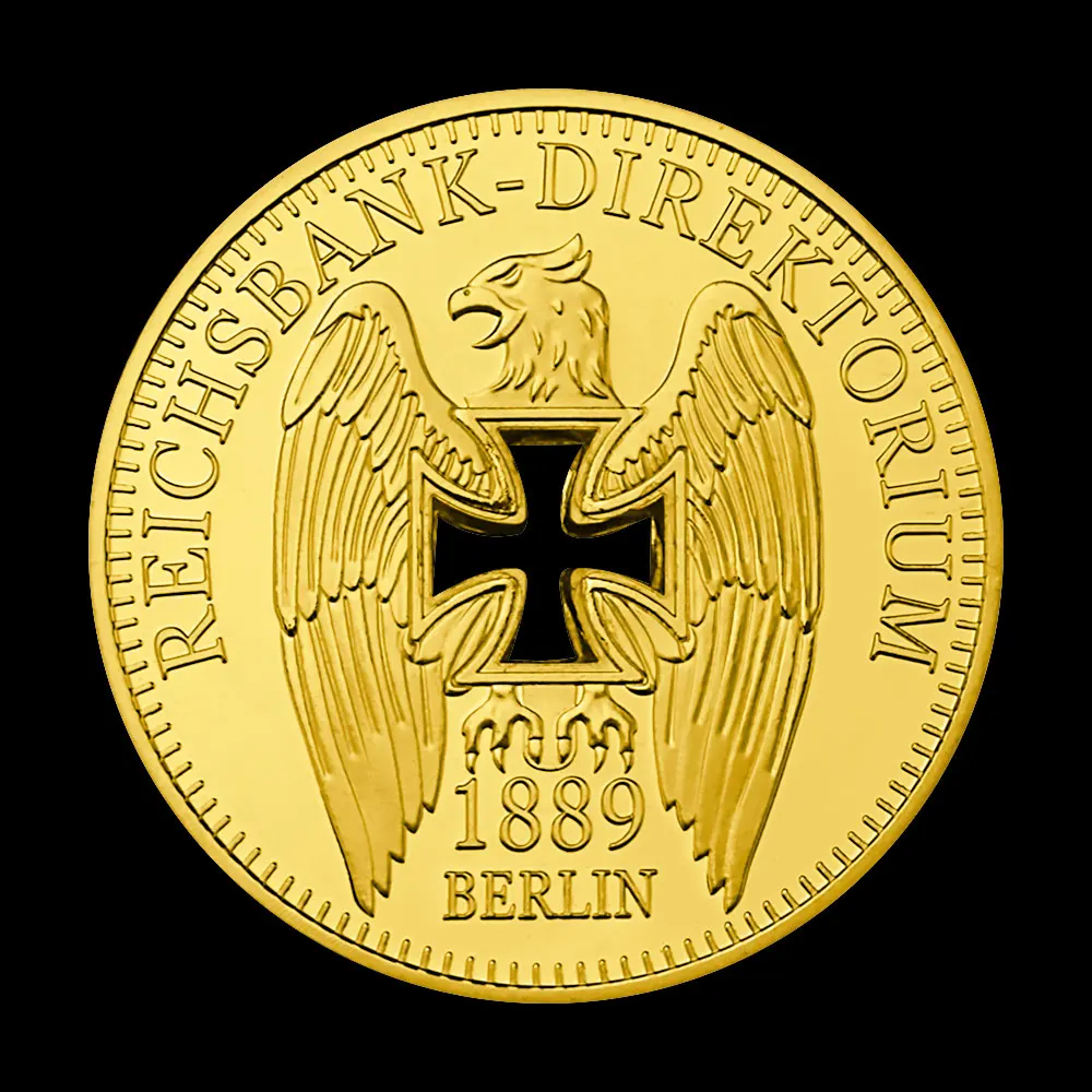 Памятная монета с позолоченным покрытием крестом 1889 г. | Дом и сад