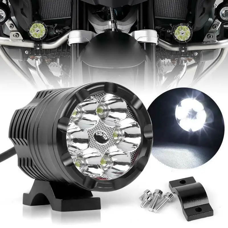 

1PCS 30W Additional Led Headlights for Motorcycle Universal Moto Spotlight LED Motorcycle Headlight Auxiliary 12V 24V Car Lamp