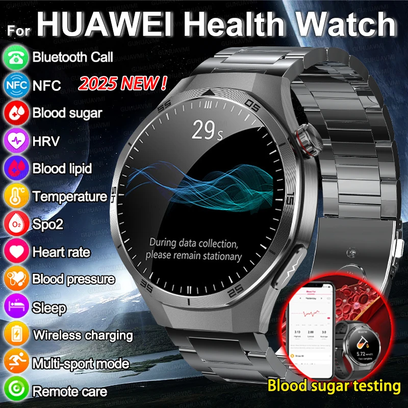 Умные часы медицинского класса для измерения уровня глюкозы в крови мужские ЭКГ