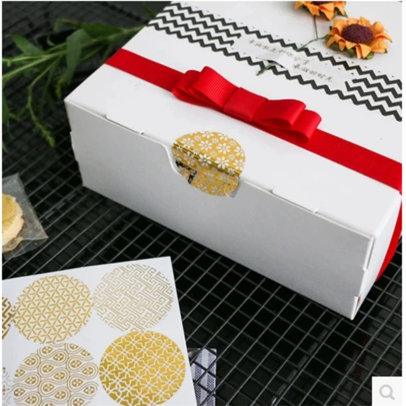 

45/90PCS Gold Baking Packaging Sealing Sticker Candy Bag Gift Box Labels for Kids Birthday Party EID Mubarak Ramadan Supplies