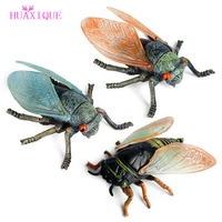 simulation cicada animal model toy ornaments solid plastic toy wild insect golden cicada children boy toys educational toys