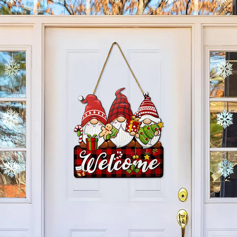 

Christmas Door Sign Christmas Door Plaque Christmas Hanging Plaque Christmas Gnome Hanging Decor