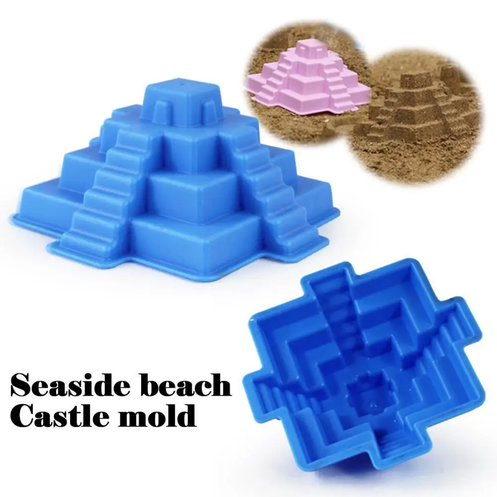 6 Teile/satz Kreative Burg Sand Ton Mold Gebäude Pyramide Sandcastle Strand Sand Spielzeug Bad Interaktive Lustige Spiel Pädagogisches Spielzeug