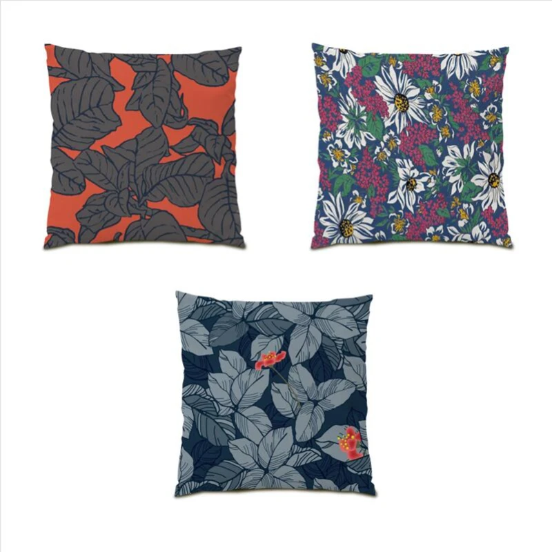 

Pillow Case Decoration Home Living Room Decoration Flower Throw Pillow Covers Polyester Linen Cushion Cover 45x45 Print E0207