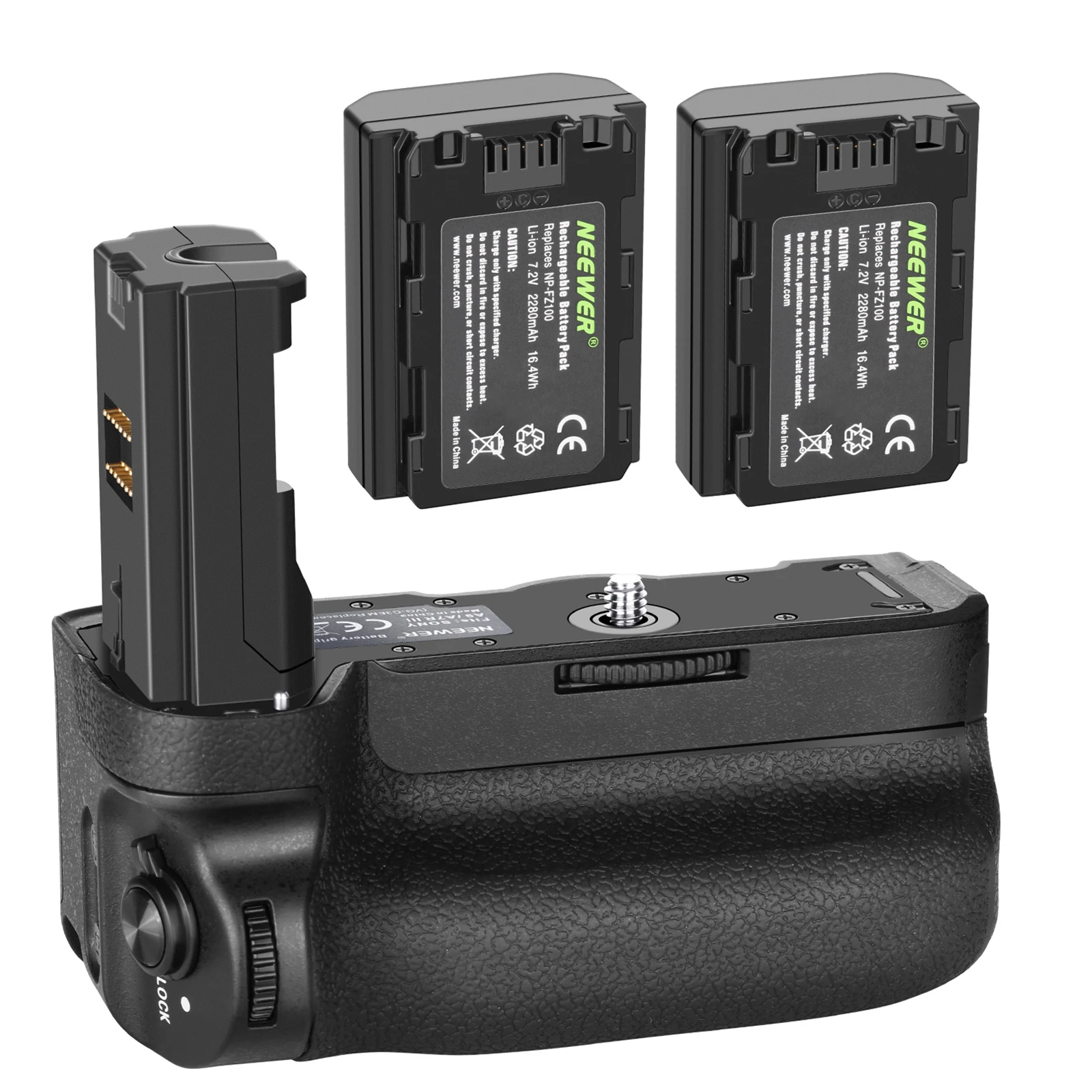 Neewer Vertical Battery Grip for Sony A9 A7III A7RIII Cameras, Replacement for Sony VG-C3EM with 2 Rechargeable Li-ion Battery