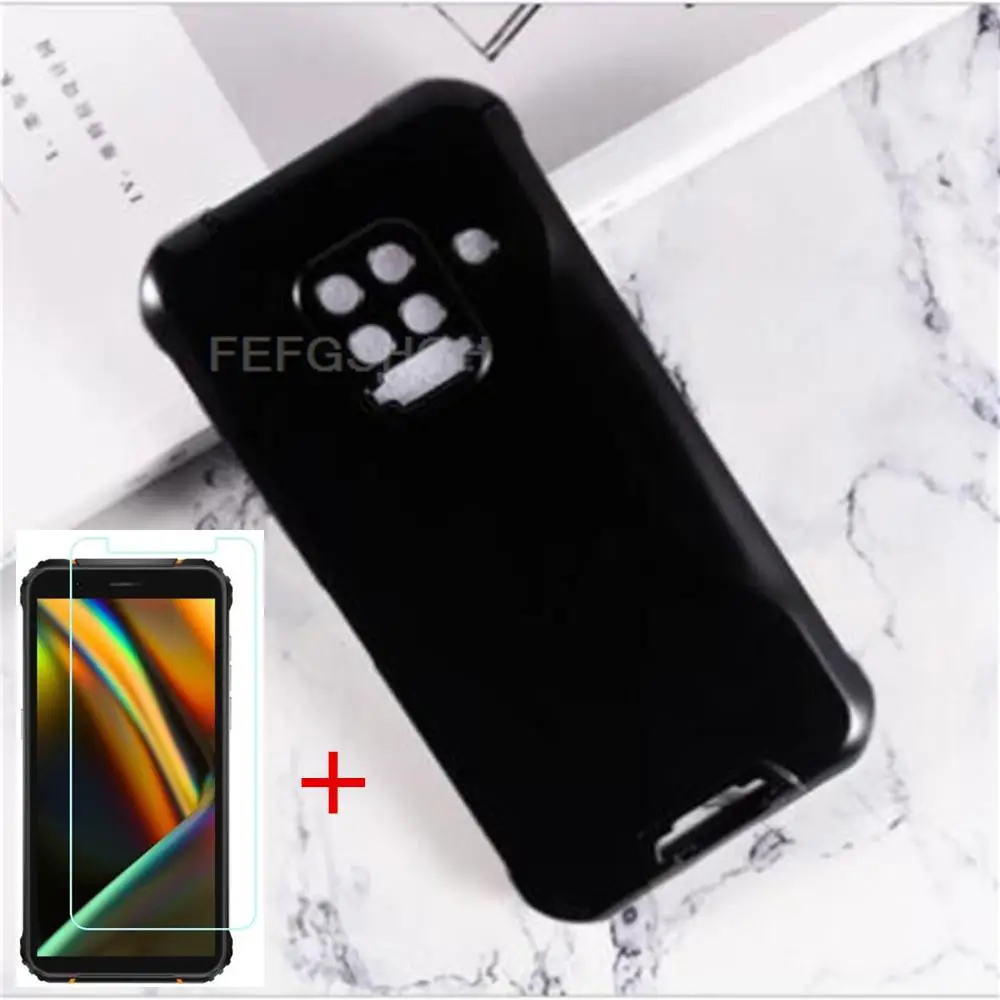 

Transparent Phone Case For Blackview BV5100 Case Silicon Back TPU Cover For Blackview BV5100 Pro Tempered Glass Screen Protector