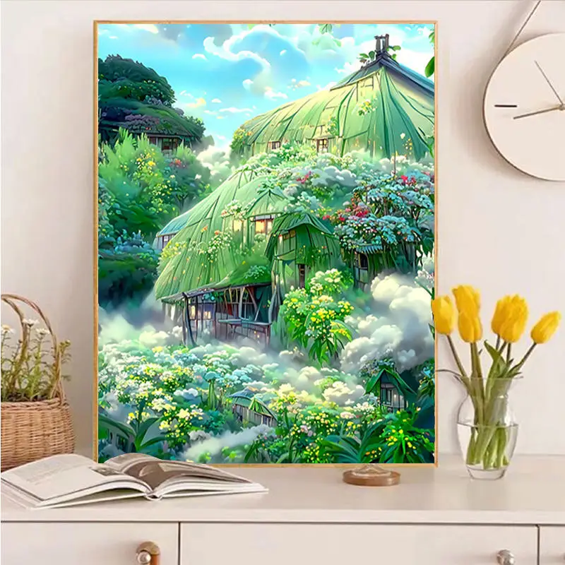 

4212Ann-Tulip diy digital oil painting oil painting acrylic flower painting explosion hand-filled landscape painting