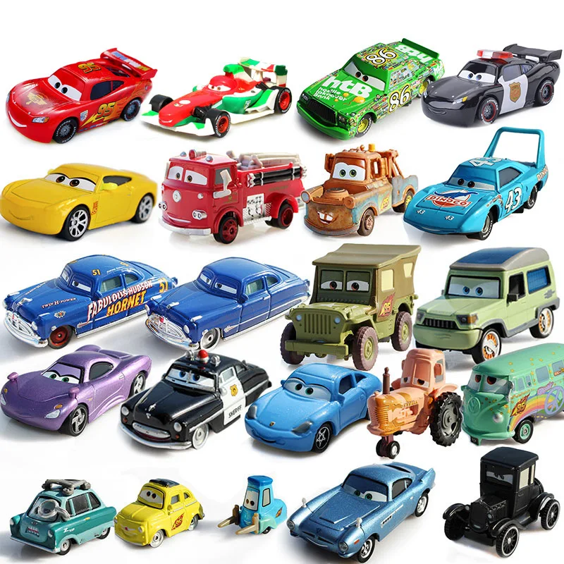 

1:55 Disney Pixar Cars 3 2 Metal Diecast Car Toy Lightning McQueen Jackson Storm Combine Harvester Bulldozer Kids Toy Car Gift