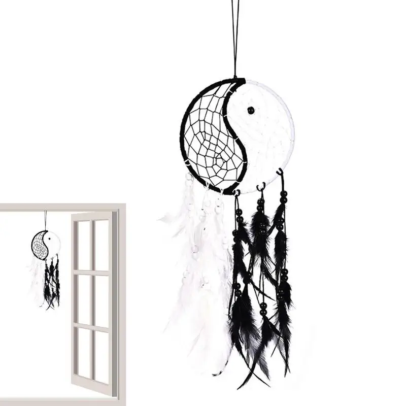 

Innovative Dream Catcher Indian Style Ji Kids Room Decoration Wall Car Hanging Decor Yin Yang Feather Crafts Dreamcatcher