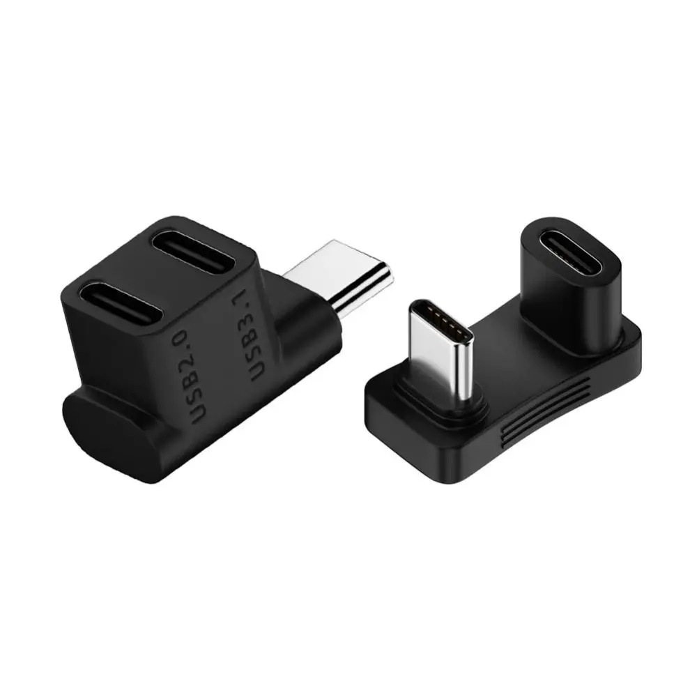 И адаптер USB-концентратора для ноутбука, планшета 2 в 1, адаптер USB C, адаптер для быстрой зарядки, прямоугольный преобразователь, удлинитель USB C на 90 градусов (art.: 3920d379dcfe3) - 3920d379dcfe3