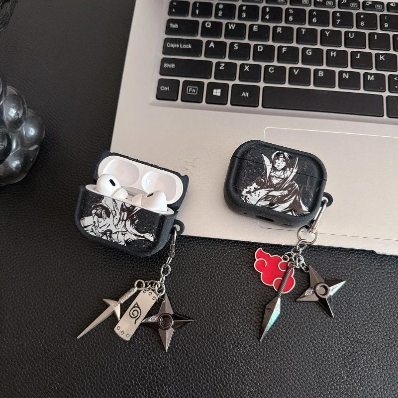 Фото Защитный чехол для наушников AirPods 1/2/3/Pro/Pro2/Pro3 с изображением персонажей аниме «Наруто», чехол для наушников Apple Bluetooth 4-го поколения с изображением «Наруто» №2