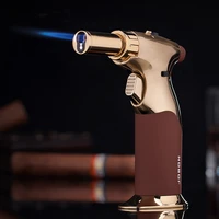 2022 new windproof direct spray gun metal double flame lighter cigar cigarette ignition mens and womens high end gifts