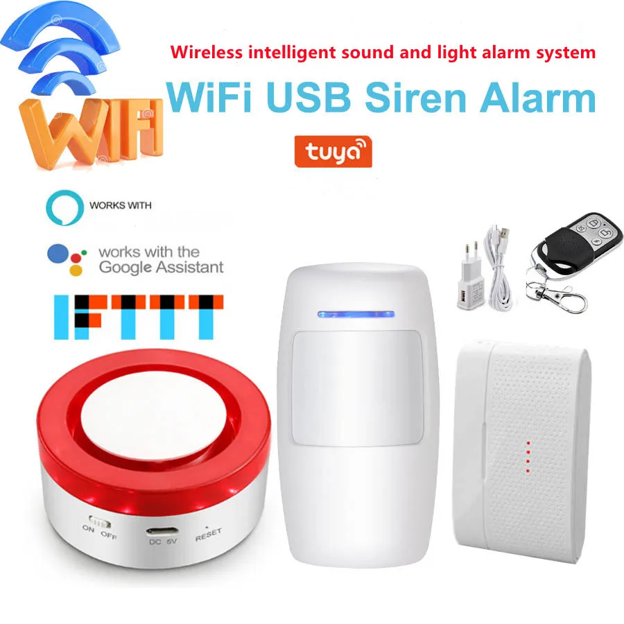 

TUYA Intelligent Anti-Theft Alarm Home Shop Doors And Windows Infrared Induction Wireless WiFi Security System