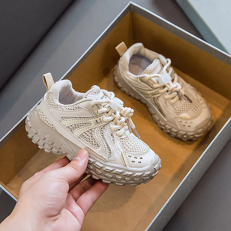 Fashion Children's Sneakers 2022 New Boys' Shoes  Mesh Shoes Spring and Summer Girls' Shoes Breathable Mesh for Big Children
