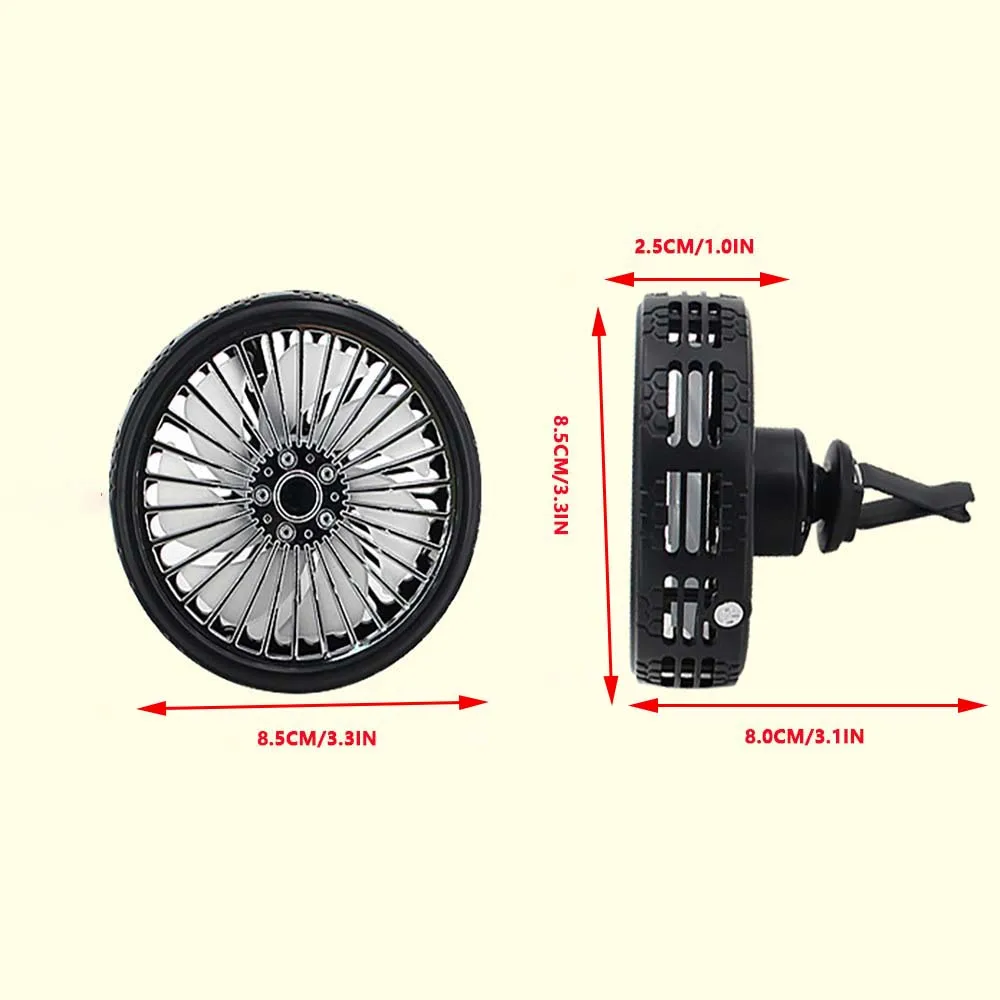 Мини-USB автомобильный вентилятор 3 скорости с ночником вращающийся на 360 градусов