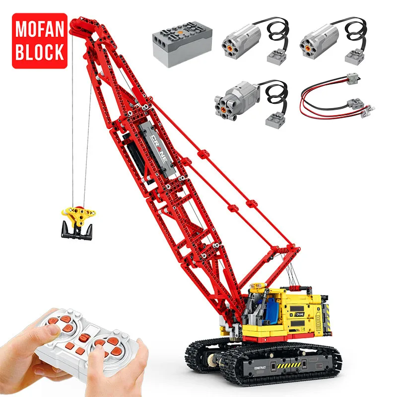 

High-Tech APP Remote Control Crawler Cranes Building Blocks MOC Construction Engineering Vehicles RC Car Bricks Kids Toys Boys
