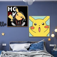 pikachu decorative painting living room cartoon anime wall painting childrens room bedroom bedside painting