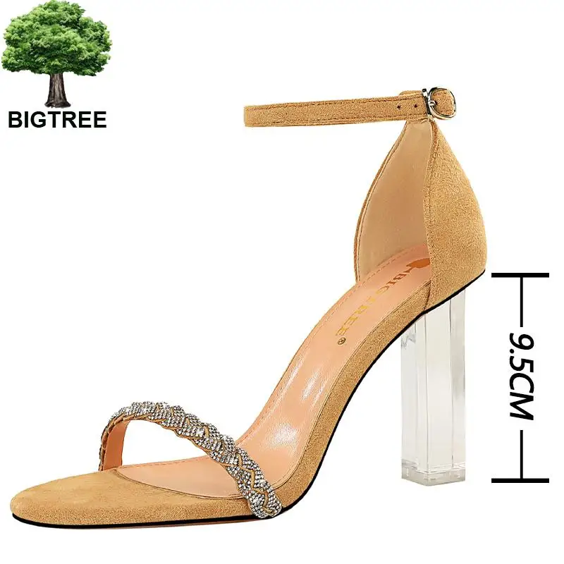 Женские босоножки на высоком каблуке прозрачные сандалии модель 41 42 43 лето 2023