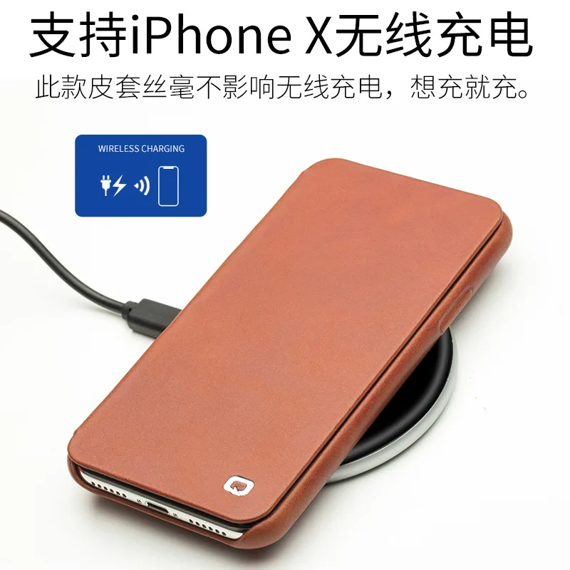 

Apply to iphone x following from leather thin flip phone set of cowhide contracted apple 10 cases