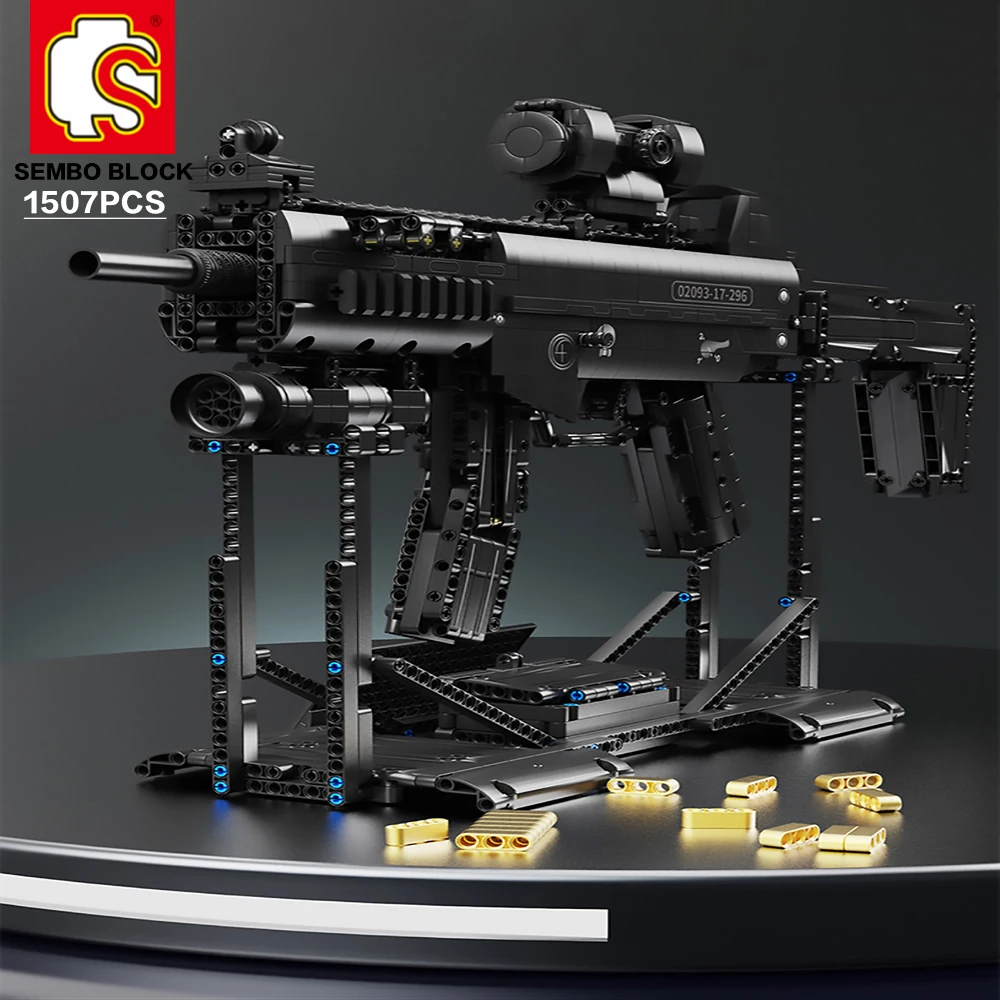 

SEMBO Technical Gun Building Blocks Assembly DIY Shooting Game Weapon Bricks SWAT Gun Toys for Children Gift